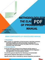 Methodology For The Elaboration of Procedures Manual