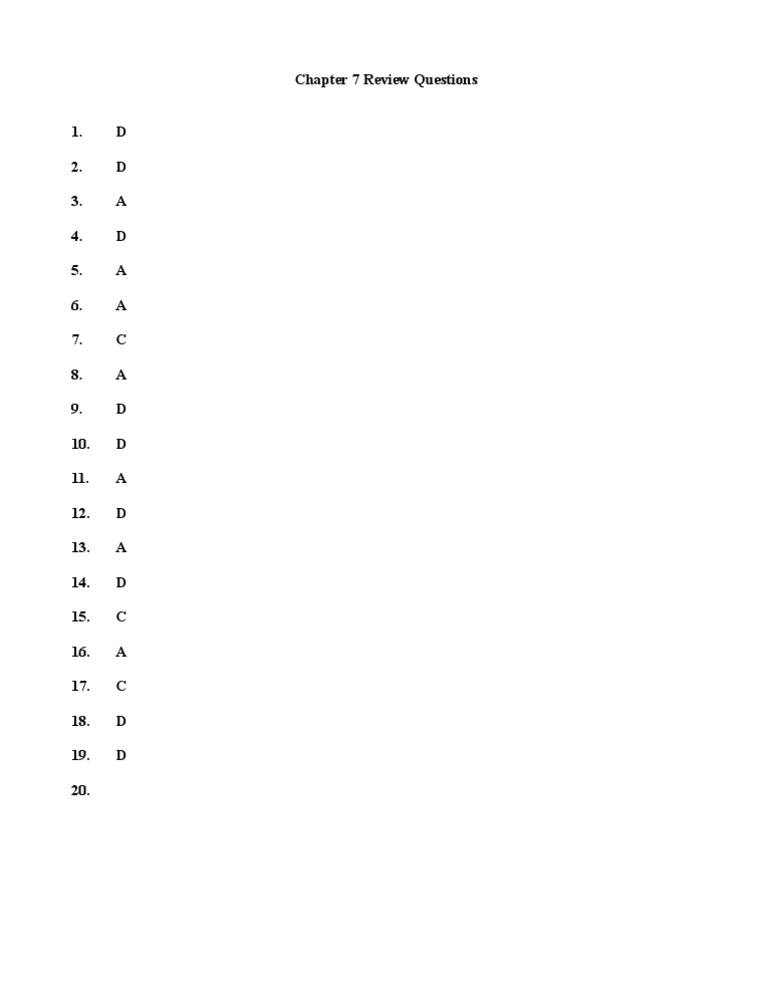 Chapter 7 Review Questions | PDF
