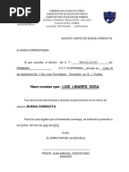 Carta de Buena Conducta 2011
