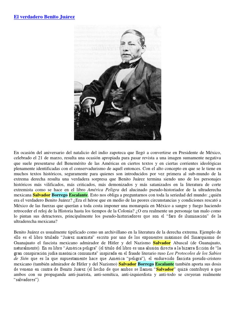 El verdadero Benito JuÃ¡rez