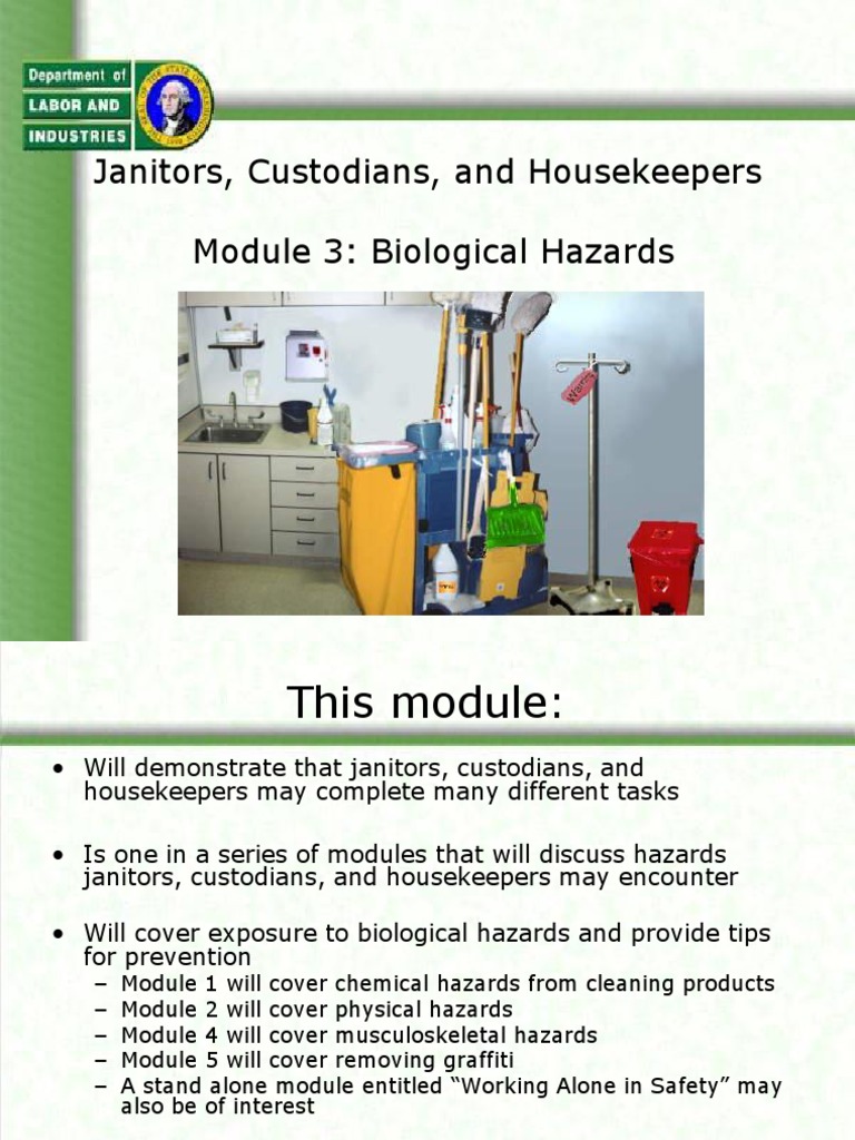 Janitors Module3 Housekeeping Infection