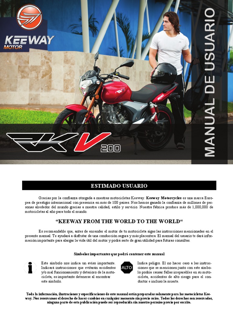 Manual Usuario Keeway RKV 200 Cc 'MX' (Idioma Castellano)