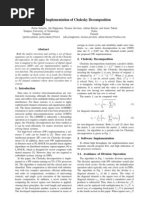 DSP Implementation of Cholesky Decomposition