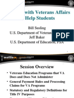 Working With Veterans Affairs To Help Students