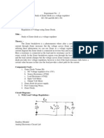 Study of Zener Diode as a Voltage Regulator