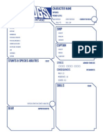 Bulldogs Character Sheet