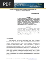 DIVISÃO SEXUAL E SOCIAL DO TRABALHO