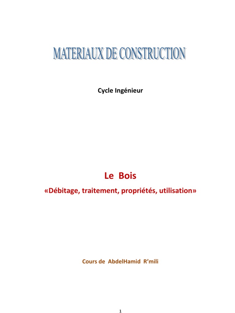 Propriétés et Utilisations du Bois | PDF | Bois (matériau de ...