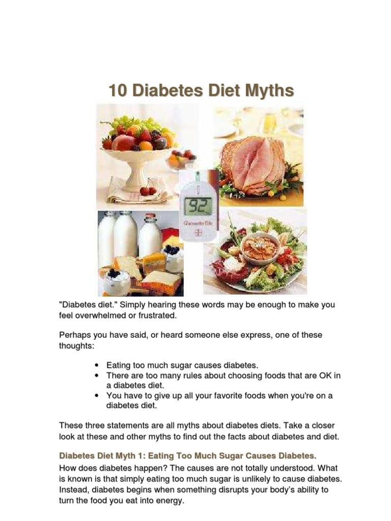 Diabetes Diet Myths | Diabetic Diet | Dieting