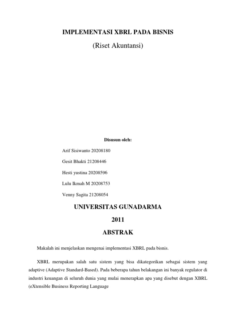 Makalah Xbrl