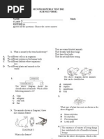 Science Form 2 Paper 1 Exam Question | PDF | Rainforest | Skin