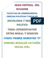 Diferenciación entre moral y derecho