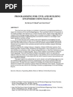 Download Programming for Civil and Building Engineers Using Matlab by Nafees Imitaz SN131449147 doc pdf