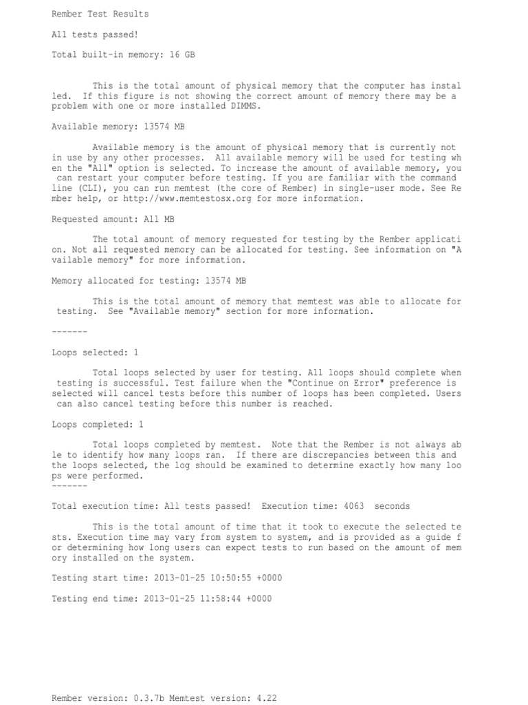 Mem Test | PDF