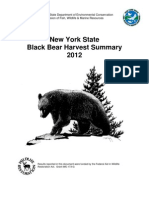 New York State Black Bear Harvest Summary 2012