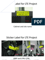Sticker Label For LTE Project: Cabinet and Site Name