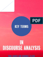 Key Terms in Discourse Analysis