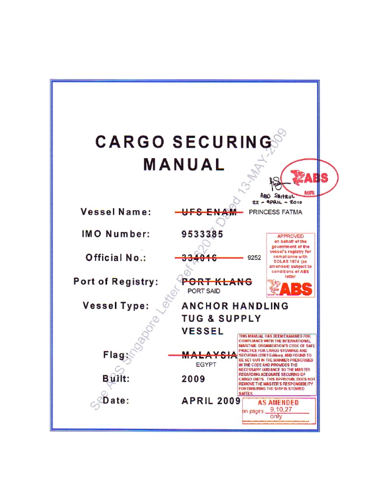 5 Cargo Securing Manual Containerization Cargo