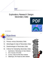 Chapter Four: Exploratory Research Design: Secondary Data