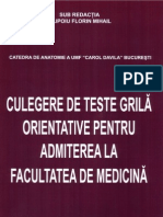 Biologie Teste Admitere Medicina 2011 Bucuresti