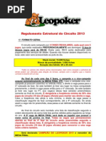 Regulamento Oficial Do Leopoker 2013