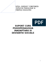 Psihopedagogia Inadaptarii Si Deviantei (Suport de Curs)