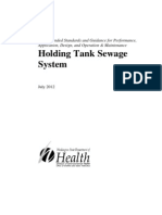 Recommended Standards and Guidance for Holding Tank Sewage Systems