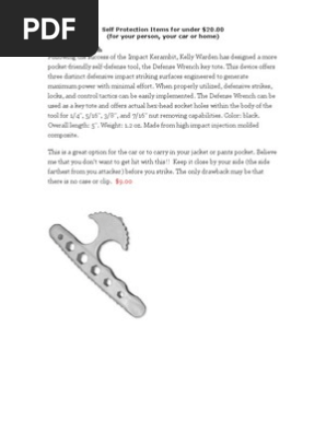 Self Protection Weapons Under $20.00