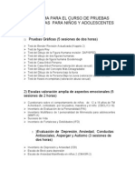 CURSO PRUEBAS EV. NIÑOS Y ADOLESCENTES