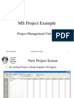 MS Project Example: Project Management Unit #4a