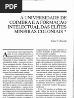 a universidade de coimbra e a formação intelectual das elites mineiras coloniais - caio boschi