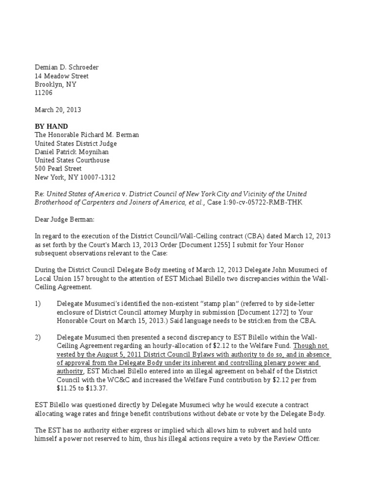 rs3-20-13 Letter To RMB PDF | PDF | By Law | Trade Union
