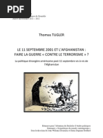 Le 11 septembre 2001 et l'Afghanistan 
