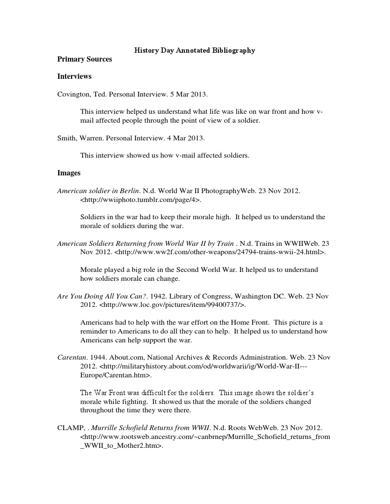 History Day Annotated Bibliography PDF Mail Censorship