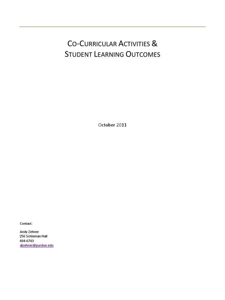 Co-Curricular Activities Impact on GPA | PDF | Course Credit | Sat