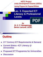 Lec 3. Expected IT Proficiency Levels by Dr. KPH