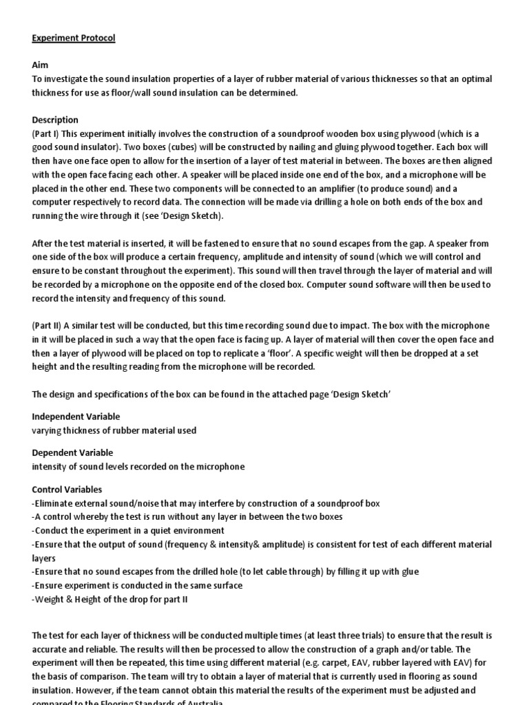 Experiment Protocol | PDF | Amplitude | Experiment
