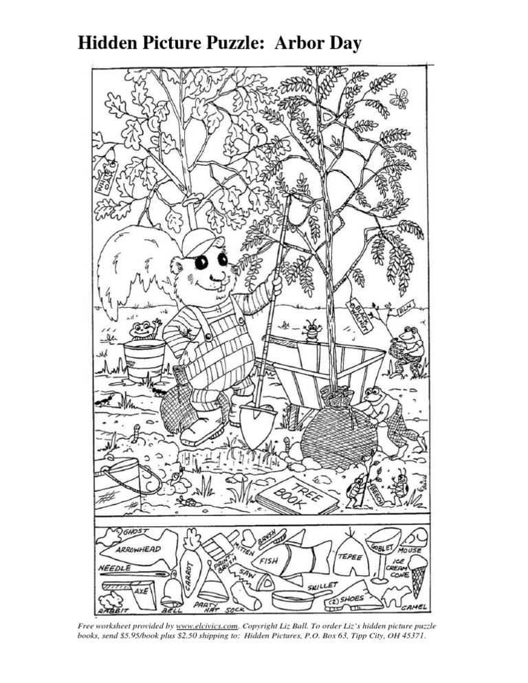 Hidden picture 2024 puzzles with answers