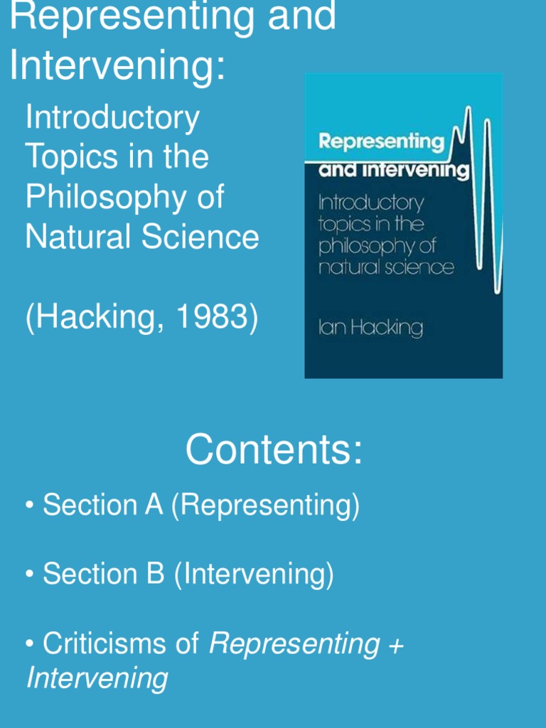 Hacking on Science: Representing & Intervening | PDF | Experiment | Science