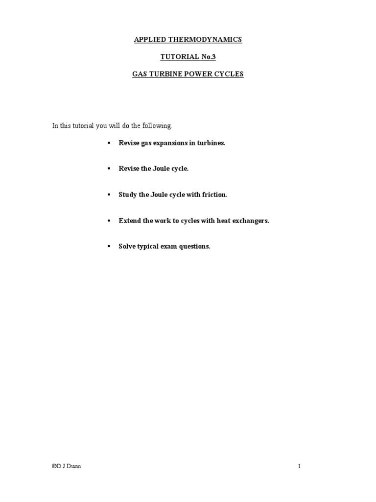 Gas Turbine Tutorial Pdf Business