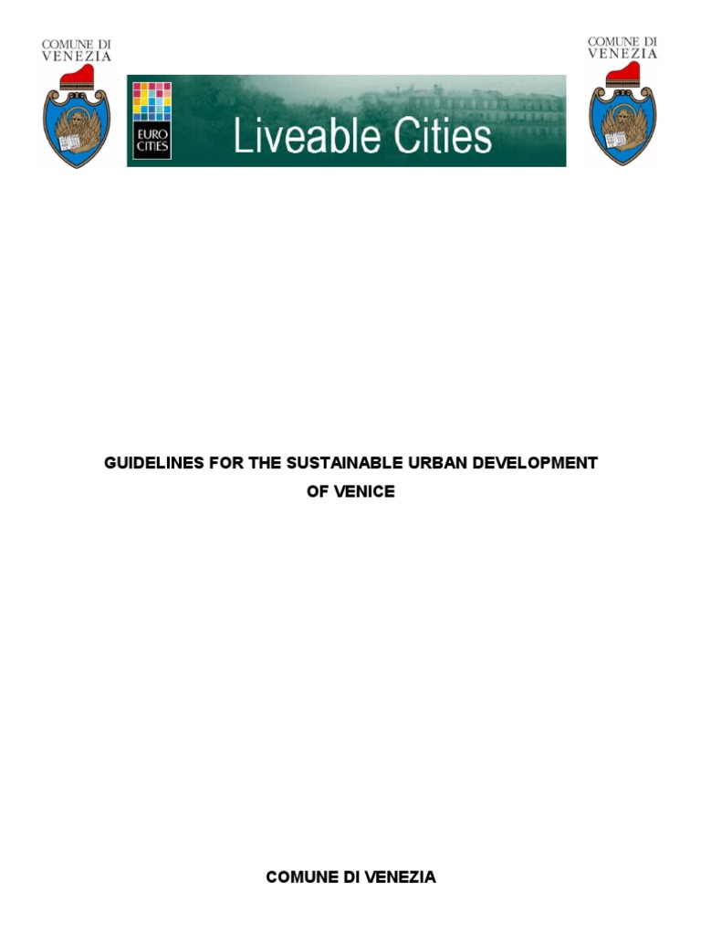 Guidelines For The Sustainable Urban Development Of Venice Pdf