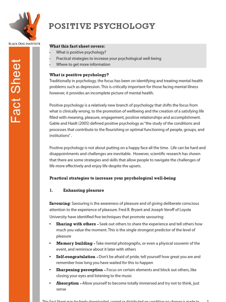 Positive Psychology | PDF | Flow (Psychology) | Positive Psychology