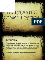 Therapeutic Communication Report