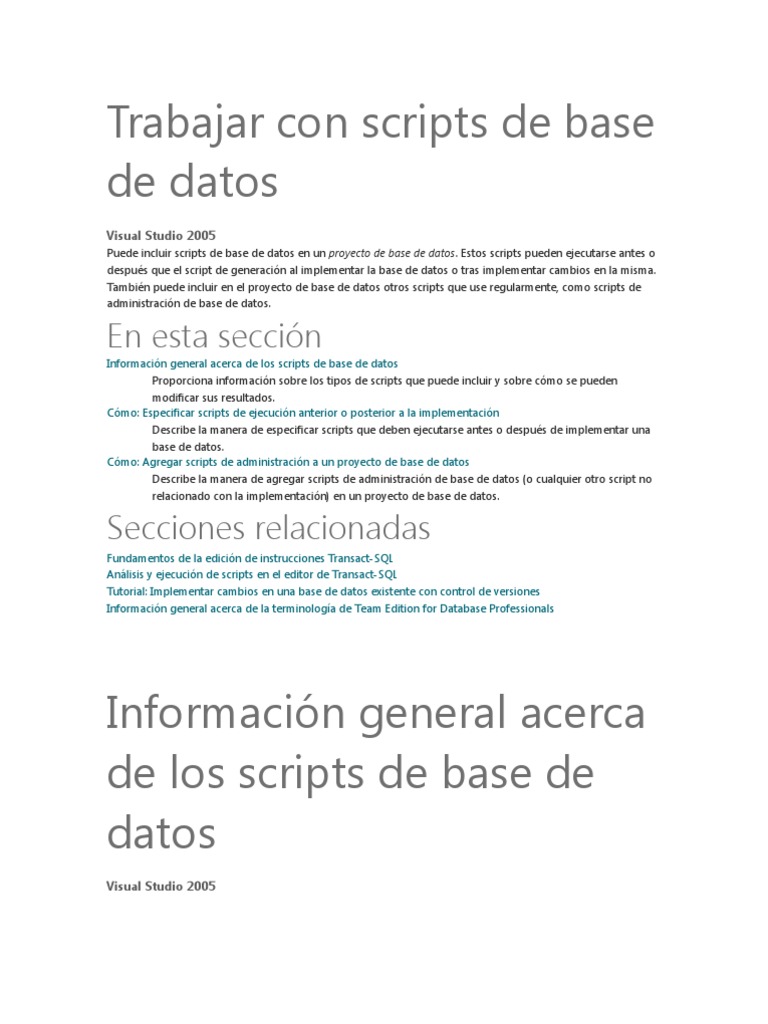 Uso de Scripts en Bases de Datos SQL | PDF | SQL | Tabla (base de datos)