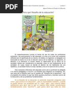 1. Para qué filosofia de la educación
