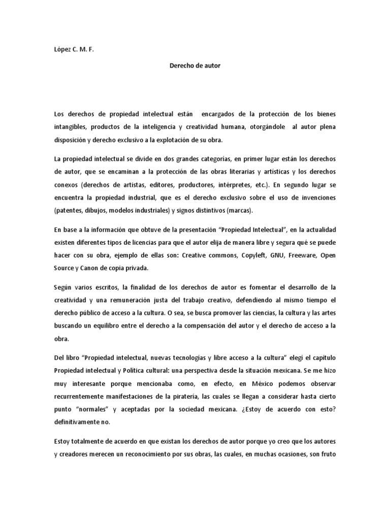 Propiedad Intelectual | PDF | Propiedad intelectual | Software libre
