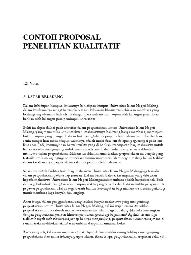 Contoh Proposal Penelitian