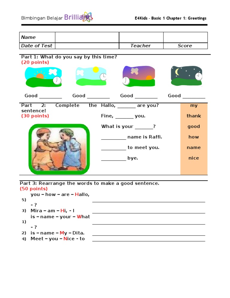 Kids' English Learning Guide | PDF