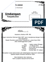 Undangan Tasyskuran