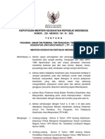 KMK No. 220 TTG Pedoman Umum Tim Pembina, Tim Pengarah, Tim Pelaksana Kesehatan Jiwa Masyarakat